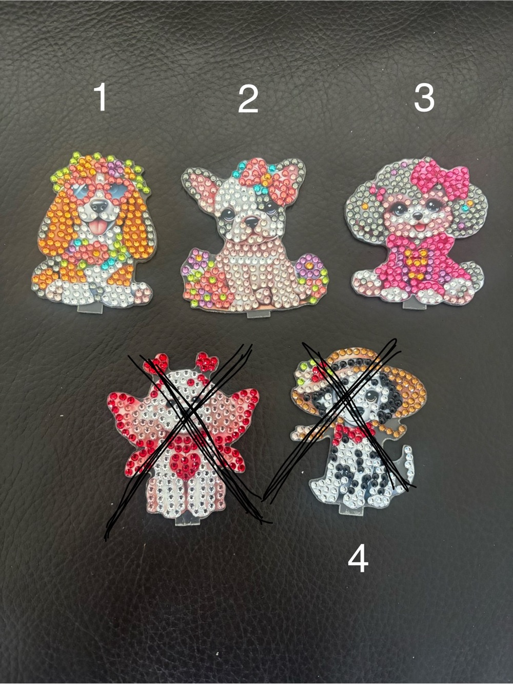 Hand Crafted Rhinestone Dog Car Dashboard Bobble Head Decor - pick 1 (sealed)